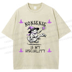 Unisex Halloween Nonsense Is My Speciality Printed Washed Tee