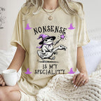 Unisex Halloween Nonsense Is My Speciality Printed Washed Tee