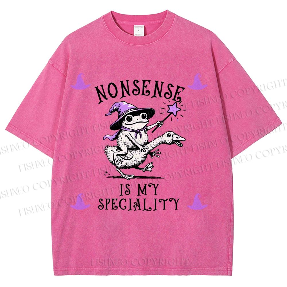 Unisex Halloween Nonsense Is My Speciality Printed Washed Tee