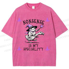 Unisex Halloween Nonsense Is My Speciality Printed Washed Tee