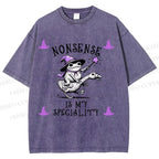 Unisex Halloween Nonsense Is My Speciality Printed Washed Tee
