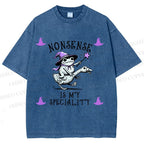 Unisex Halloween Nonsense Is My Speciality Printed Washed Tee