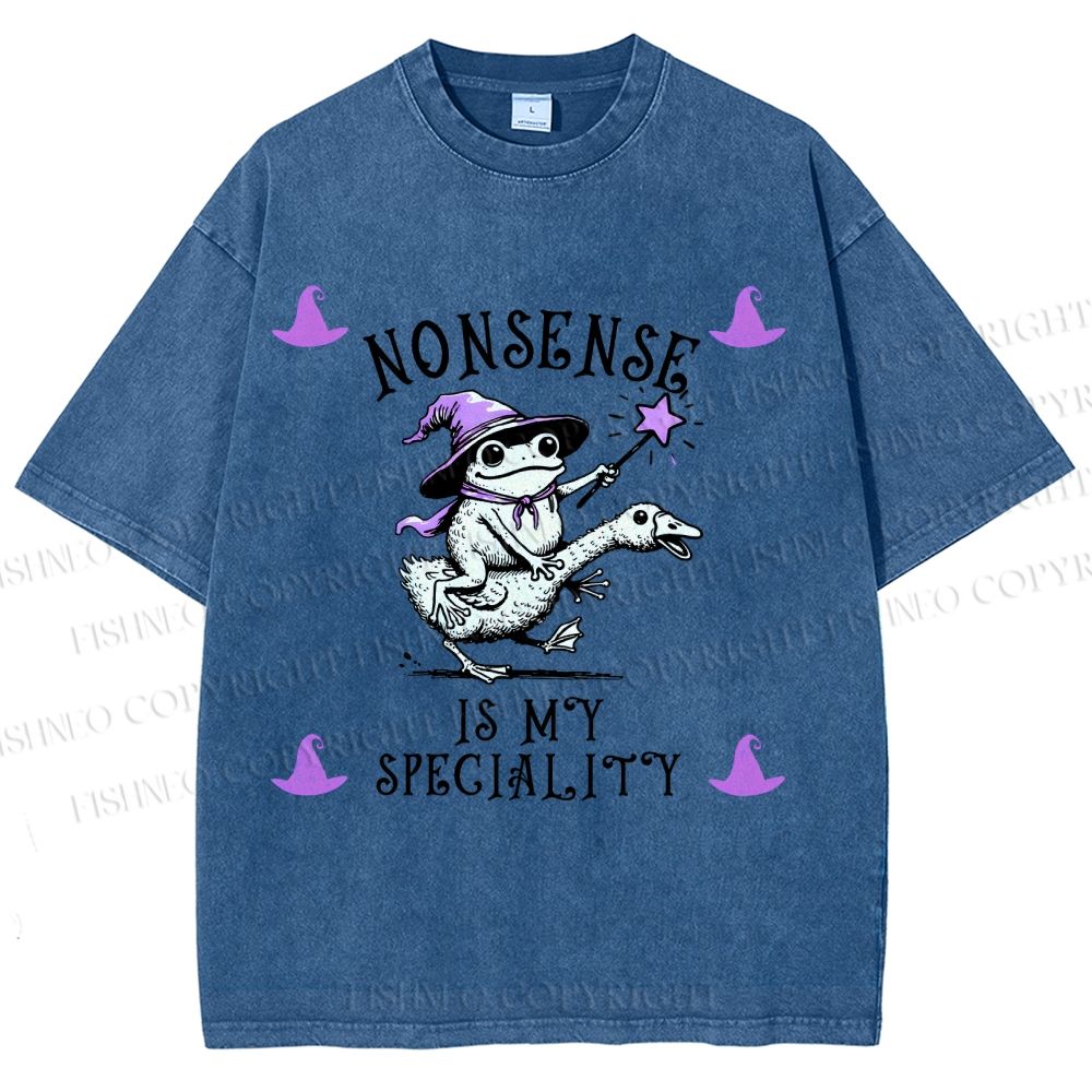 Unisex Halloween Nonsense Is My Speciality Printed Washed Tee