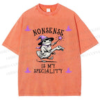 Unisex Halloween Nonsense Is My Speciality Printed Washed Tee