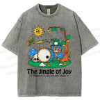Unisex The Jingle Of Joy Printed Washed Tee
