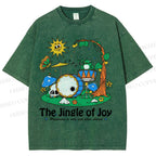 Unisex The Jingle Of Joy Printed Washed Tee