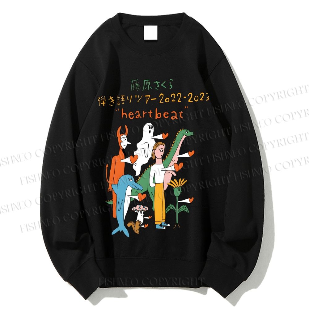 Unisex Heart Beat Printed Sweatshirt