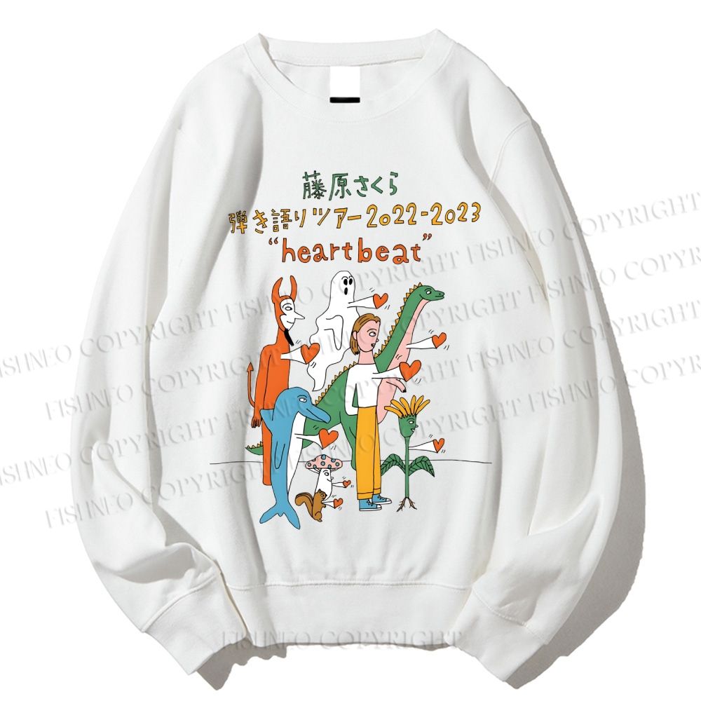 Unisex Heart Beat Printed Sweatshirt