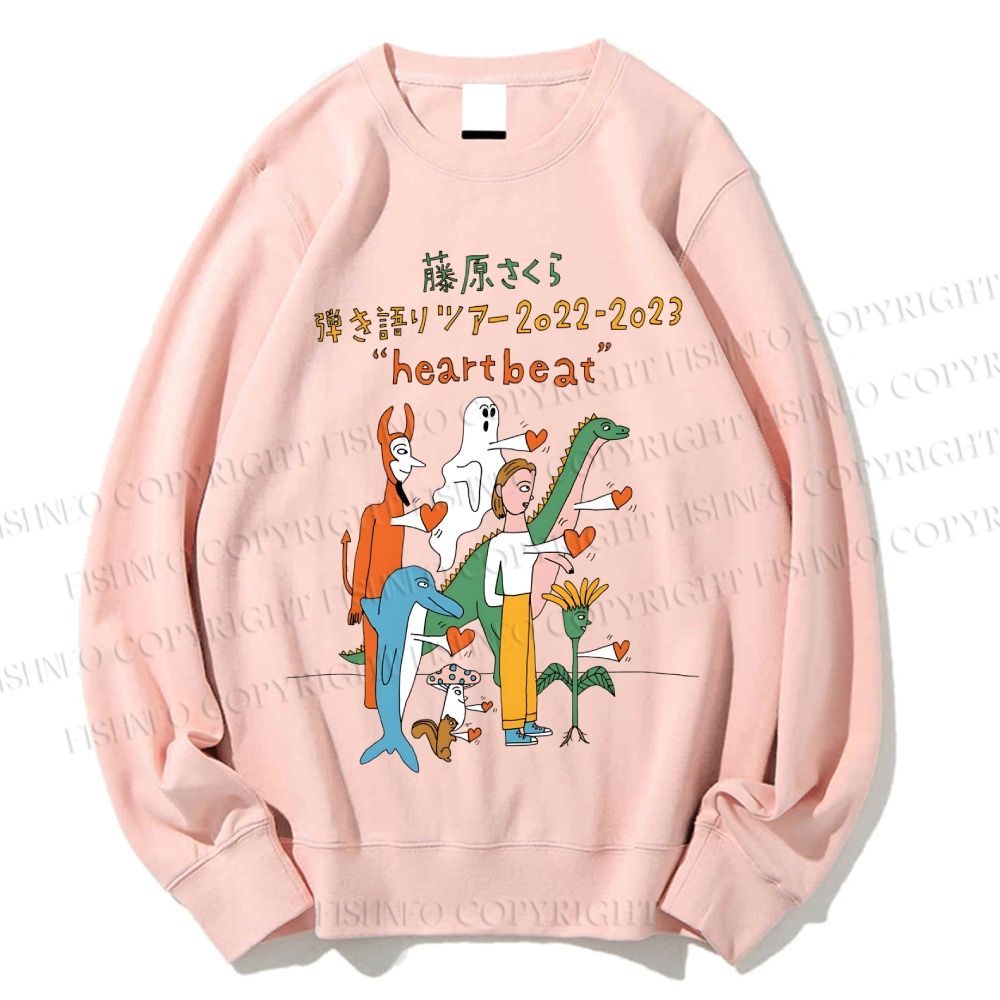 Unisex Heart Beat Printed Sweatshirt