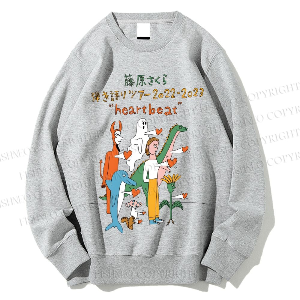 Unisex Heart Beat Printed Sweatshirt