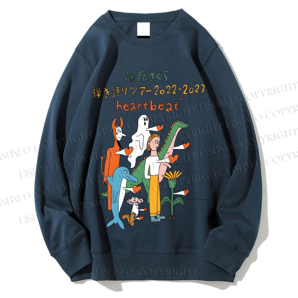 Unisex Heart Beat Printed Sweatshirt