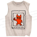 Unisex Find The Silver Lining Printed Washed Tank Top