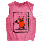 Unisex Find The Silver Lining Printed Washed Tank Top