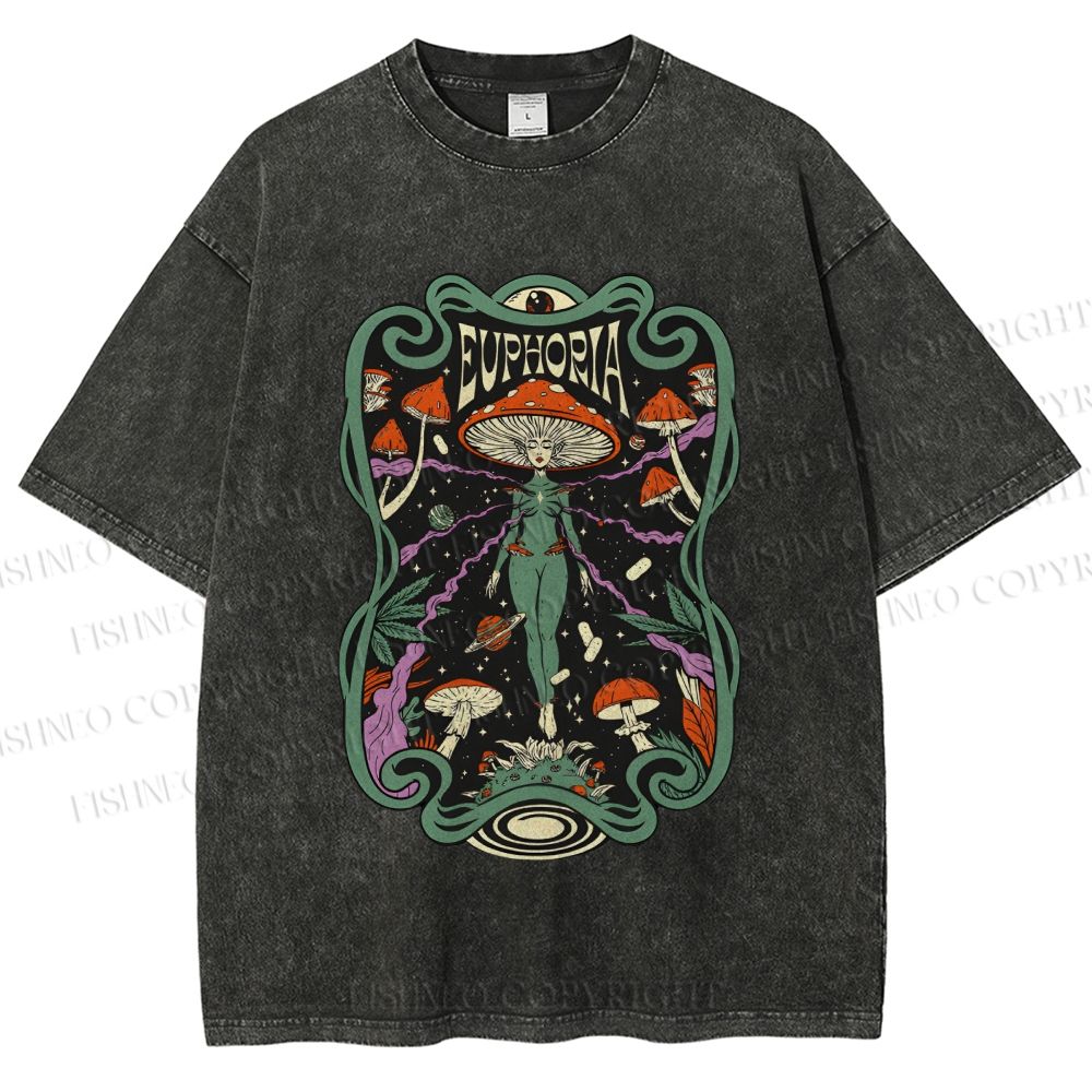 Unisex Euphoria Printed Washed Tee