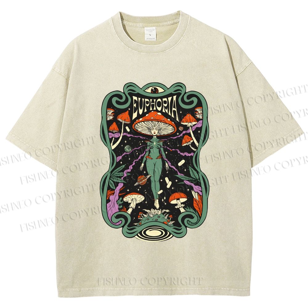 Unisex Euphoria Printed Washed Tee