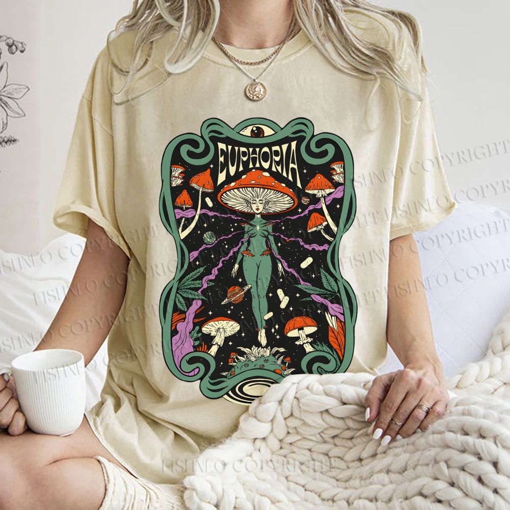 Unisex Euphoria Printed Washed Tee