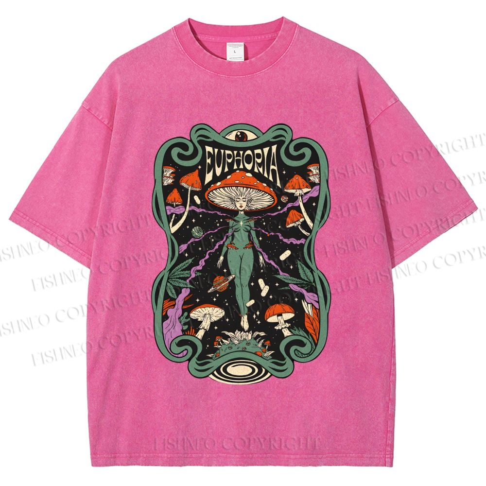 Unisex Euphoria Printed Washed Tee