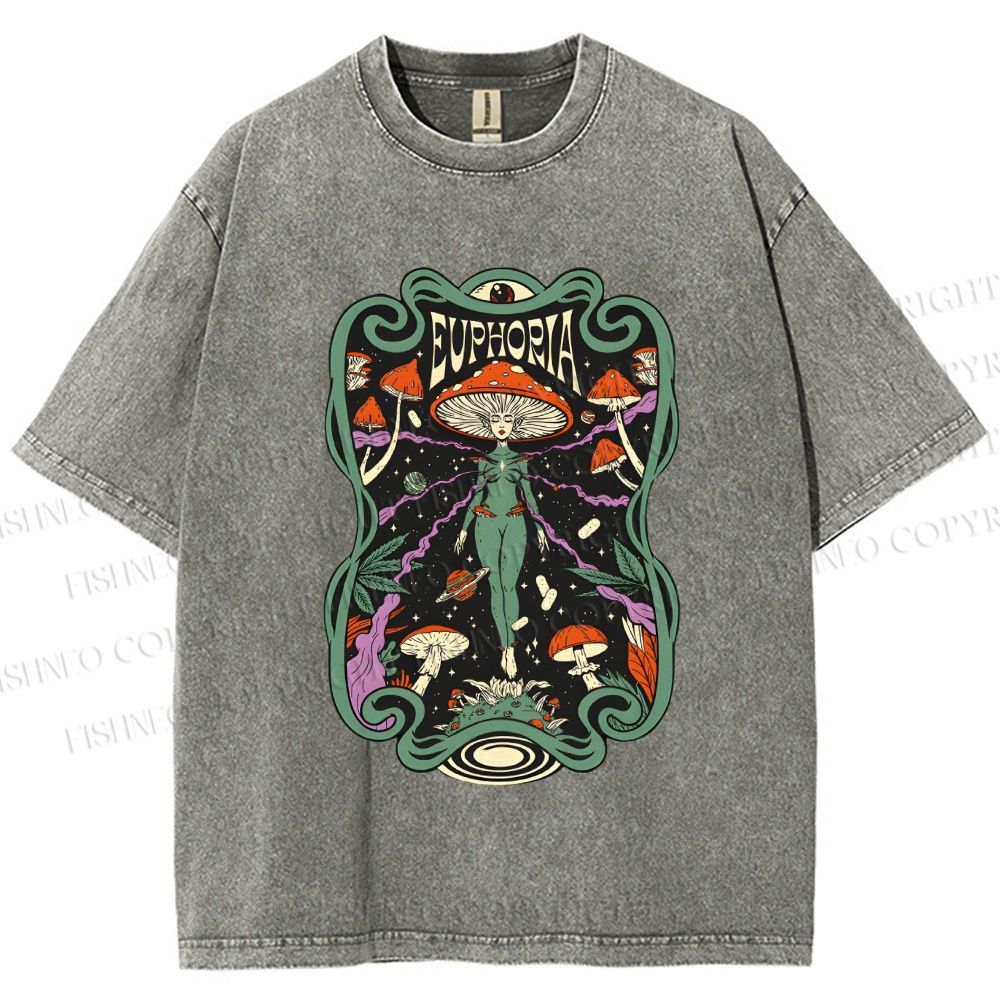 Unisex Euphoria Printed Washed Tee