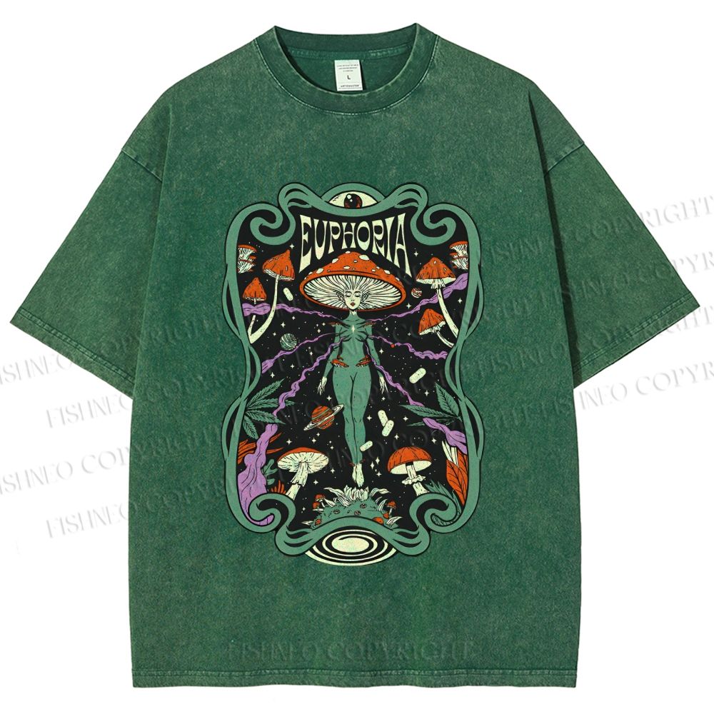 Unisex Euphoria Printed Washed Tee