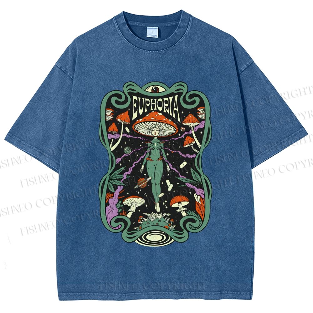 Unisex Euphoria Printed Washed Tee