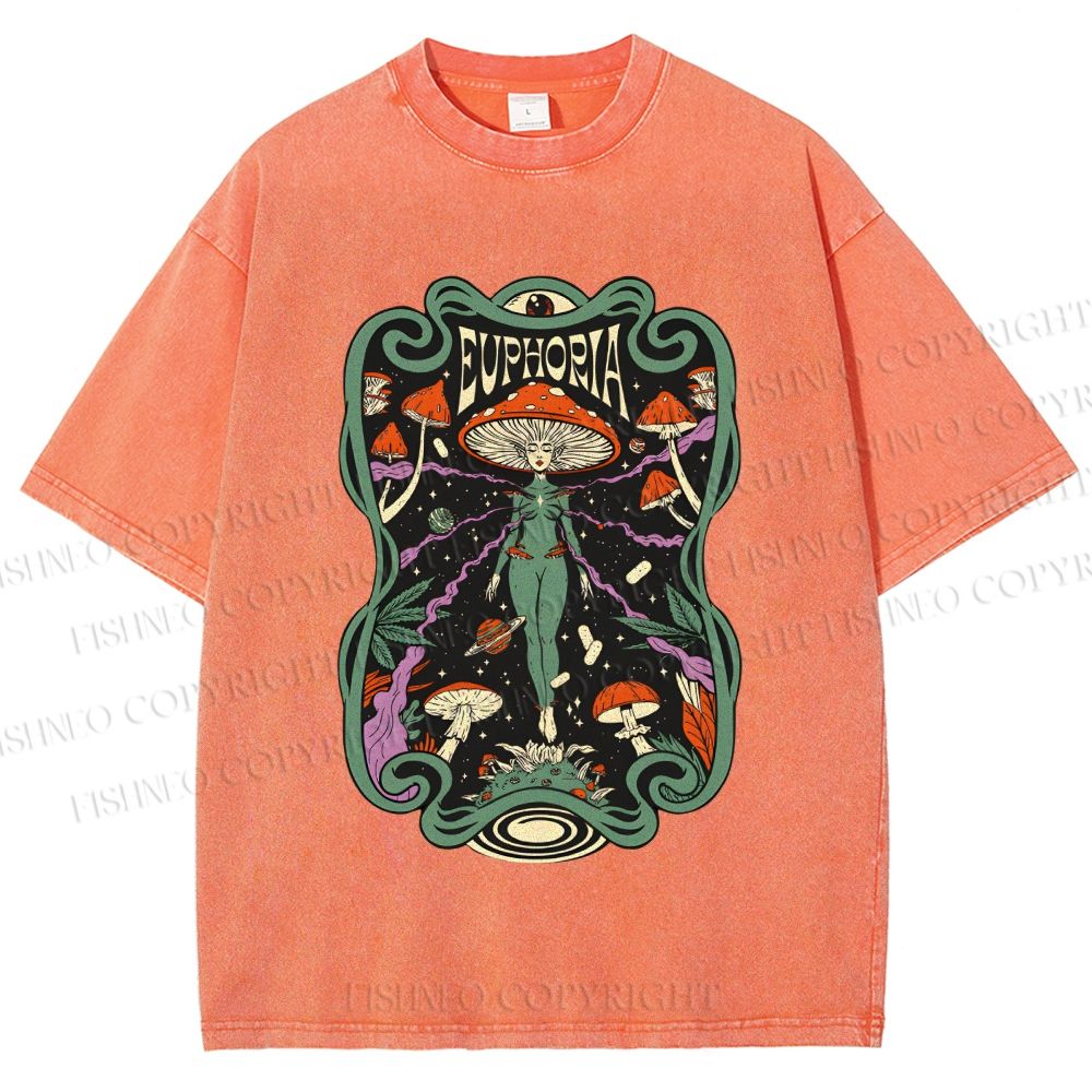 Unisex Euphoria Printed Washed Tee