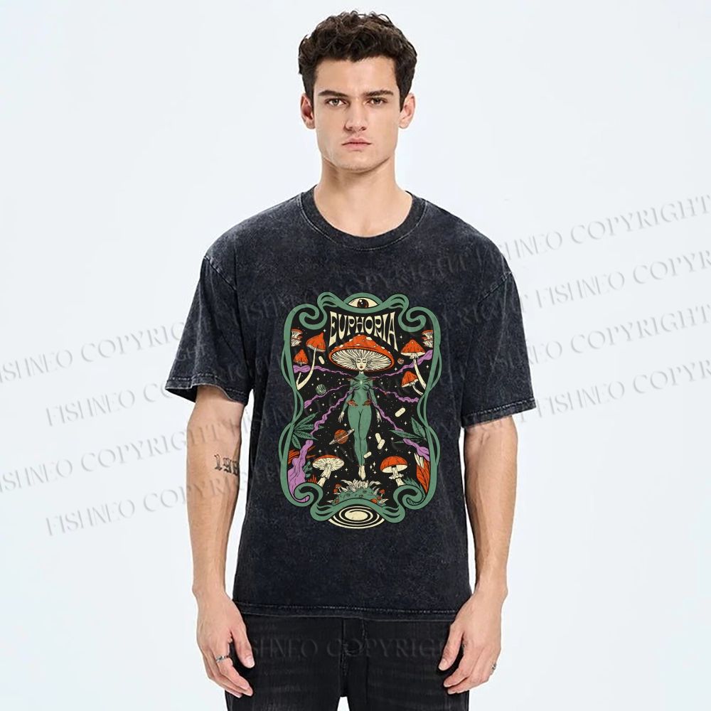 Unisex Euphoria Printed Washed Tee