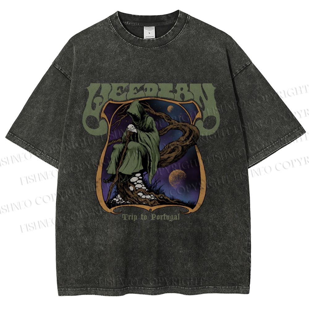 Unisex Trip To Portugal Printed Washed Tee