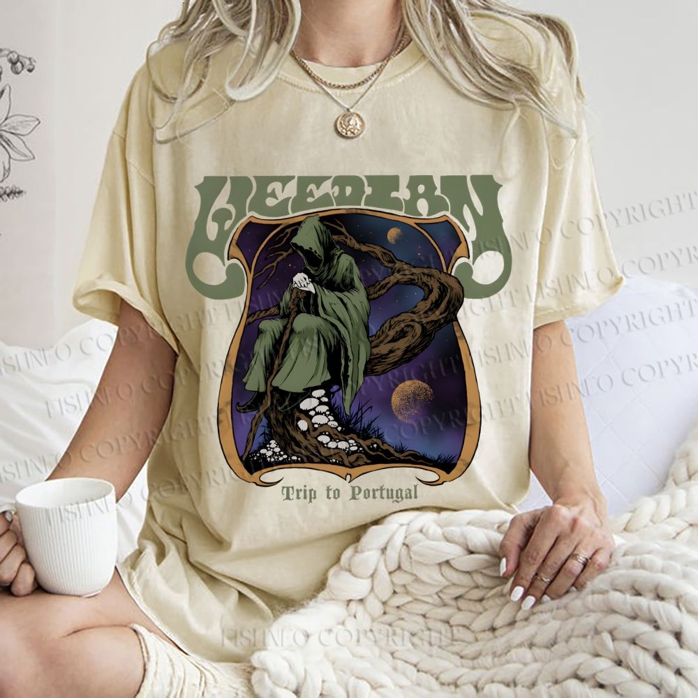 Unisex Trip To Portugal Printed Washed Tee