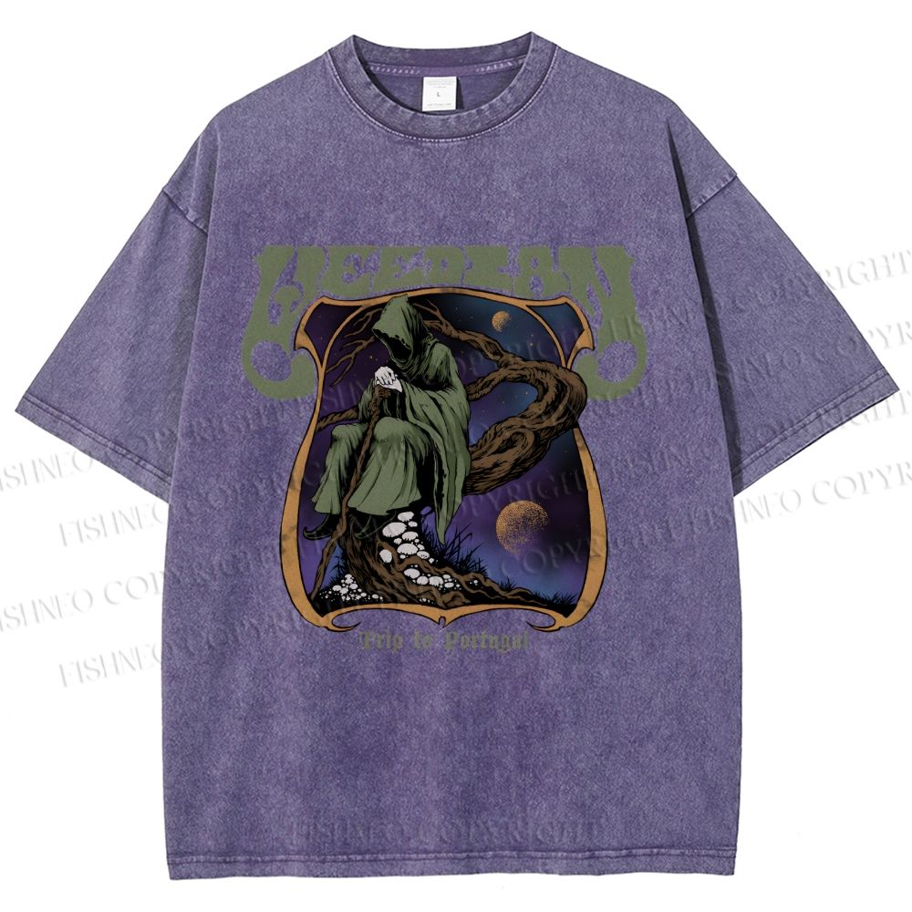 Unisex Trip To Portugal Printed Washed Tee