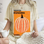 Unisex Yayoi Kusama Pumpkin Printed Washed Tee