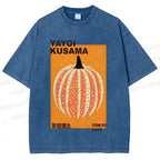 Unisex Yayoi Kusama Pumpkin Printed Washed Tee