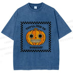 Unisex Silly Halloween Pumpkin Some Day you will join us Printed Washed Tee