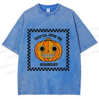 Unisex Silly Halloween Pumpkin Some Day you will join us Printed Washed Tee