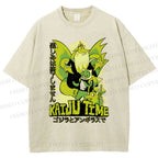 Unisex Monster Printed Washed Tee