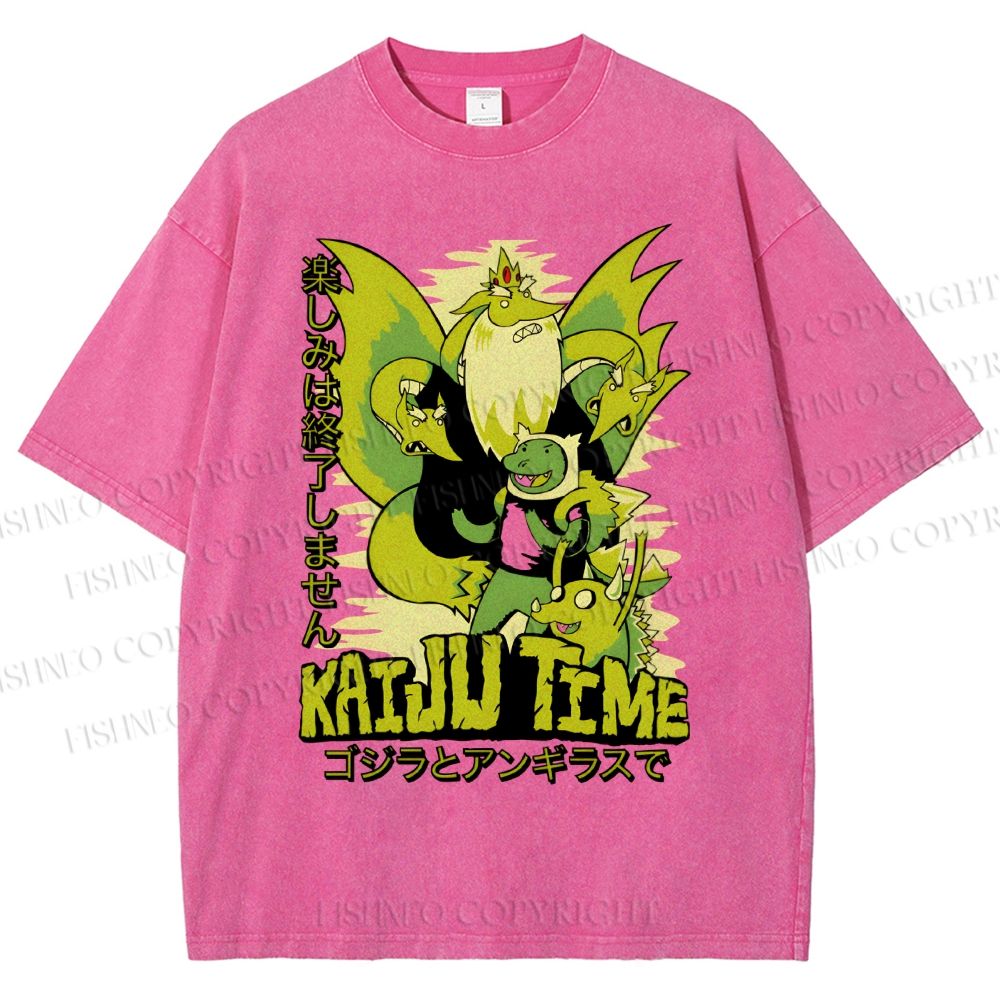 Unisex Monster Printed Washed Tee