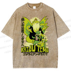 Unisex Monster Printed Washed Tee