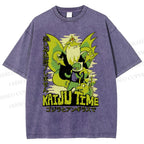 Unisex Monster Printed Washed Tee