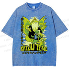 Unisex Monster Printed Washed Tee