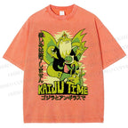 Unisex Monster Printed Washed Tee