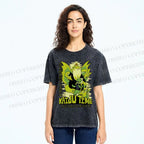 Unisex Monster Printed Washed Tee