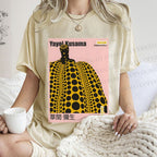 Unisex Yayoi Kusama Pumpkin Printed Washed Tee