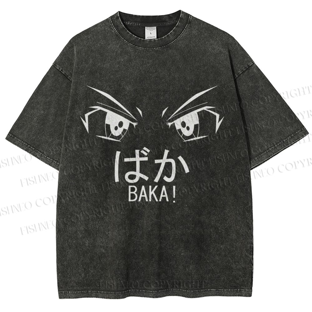 Unisex Baka Printed Washed Tee