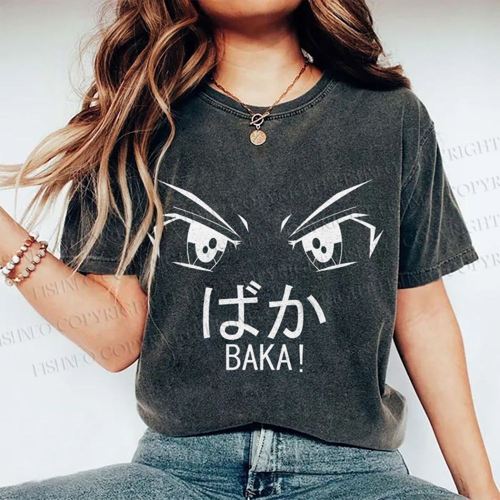 Unisex Baka Printed Washed Tee