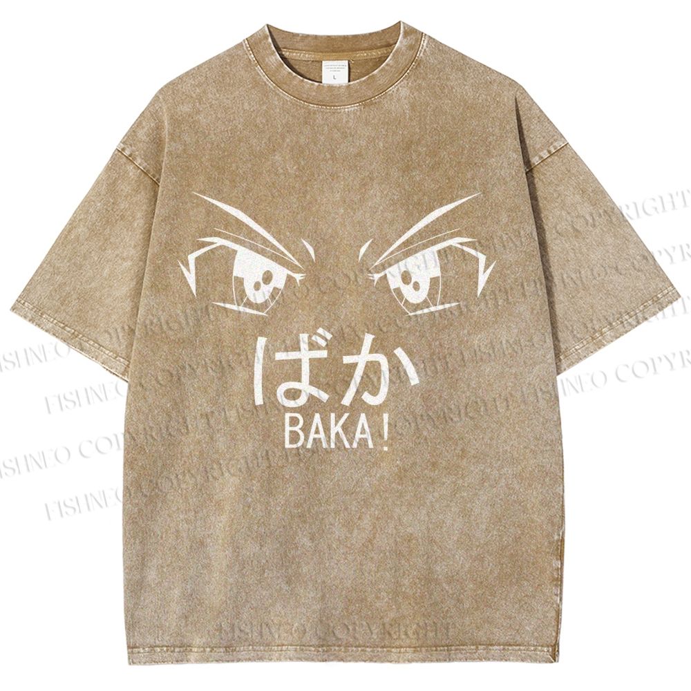 Unisex Baka Printed Washed Tee