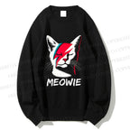 Unisex Artistic Cat Printed Sweatshirt