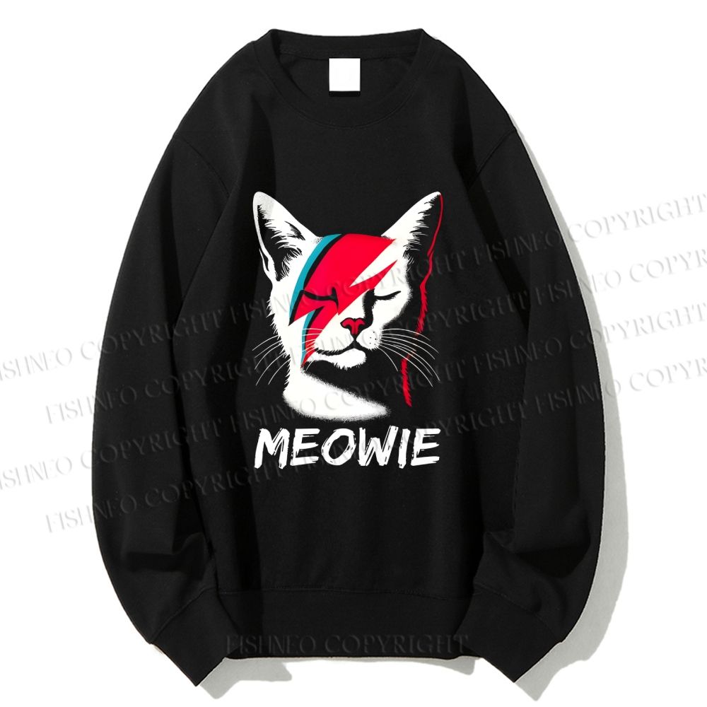 Unisex Artistic Cat Printed Sweatshirt