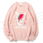 Unisex Artistic Cat Printed Sweatshirt