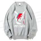 Unisex Artistic Cat Printed Sweatshirt