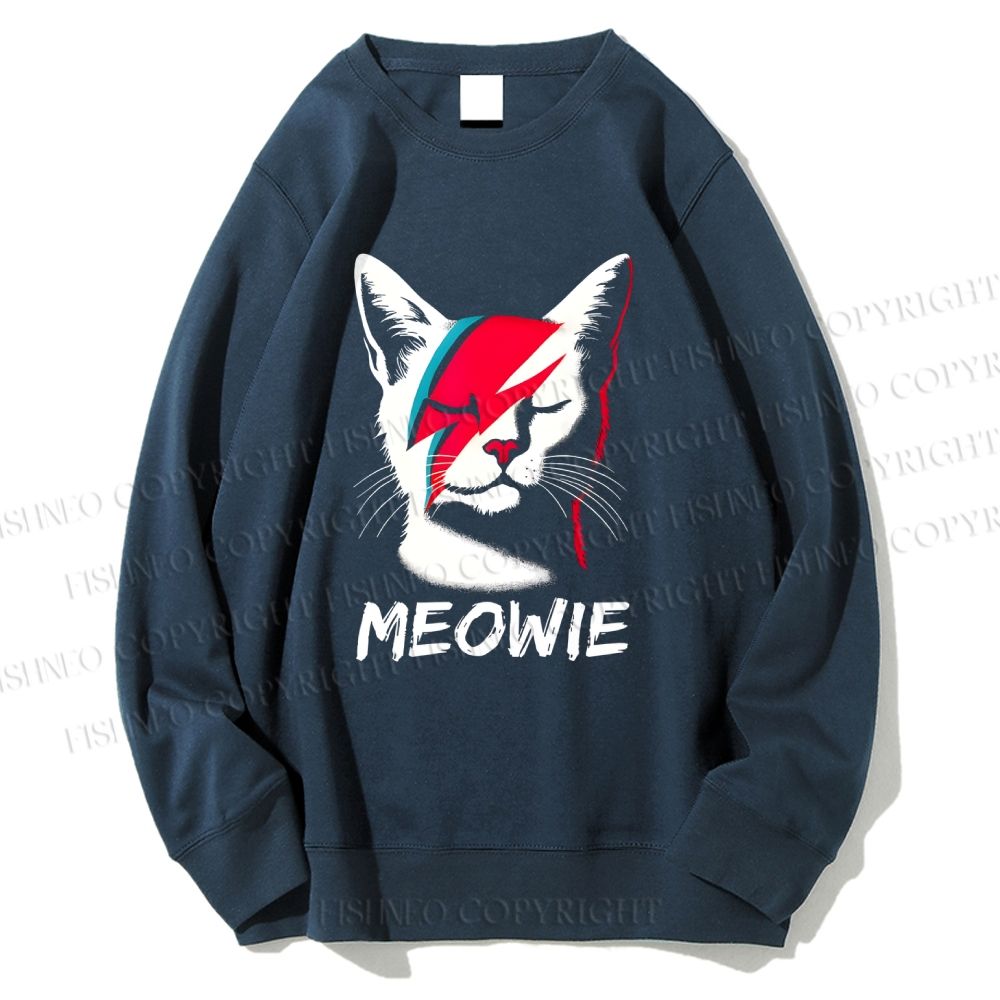 Unisex Artistic Cat Printed Sweatshirt