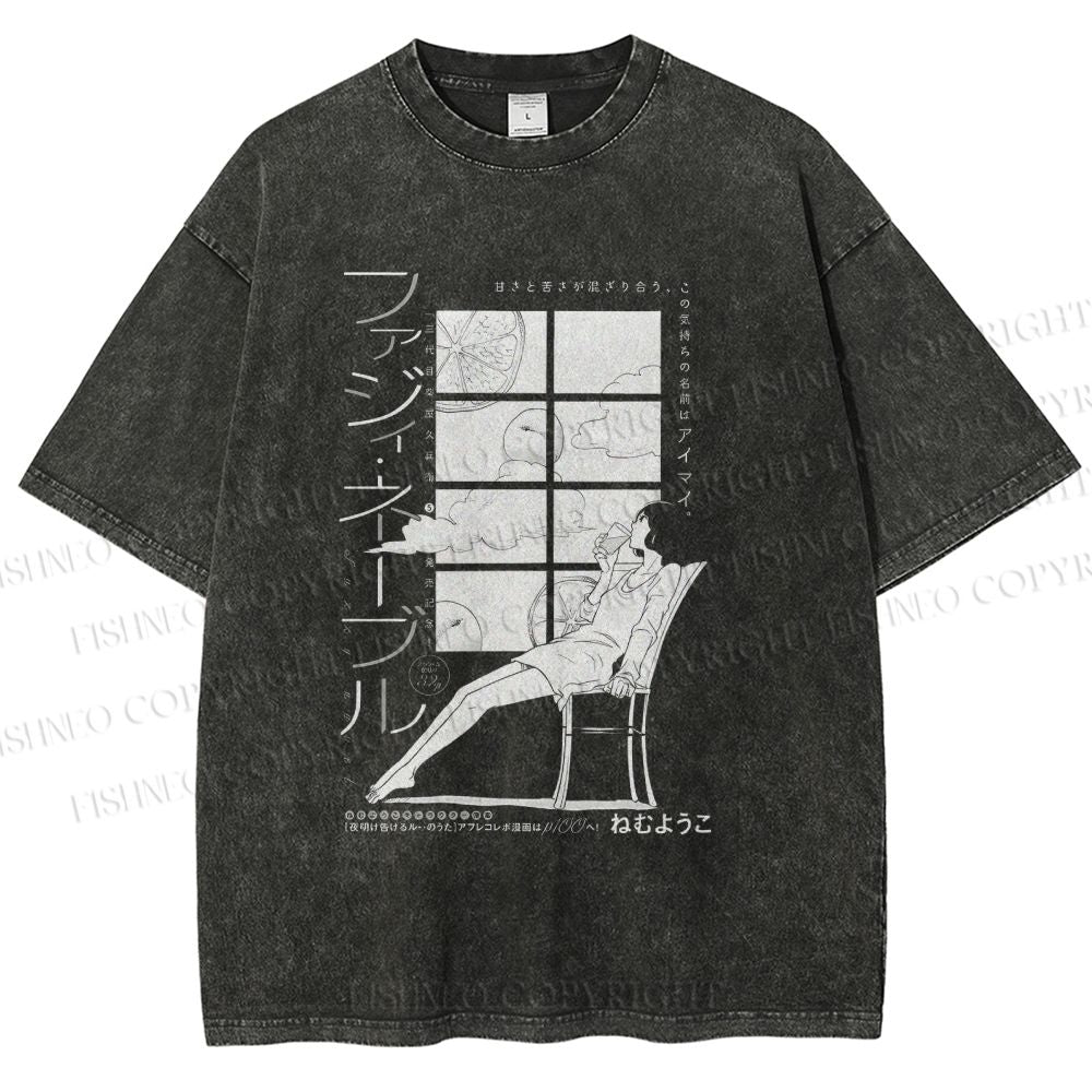 Unisex After The Afternoon Printed Washed Tee